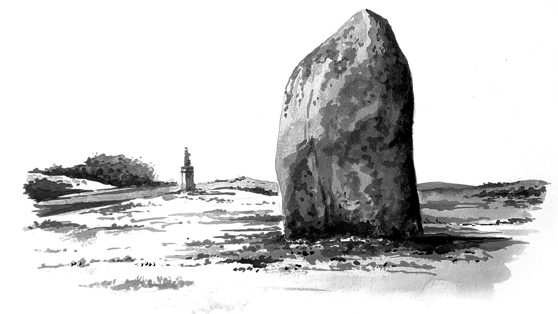 Menhir de la Vierge, Ile d'Hoëdic, Bretagne